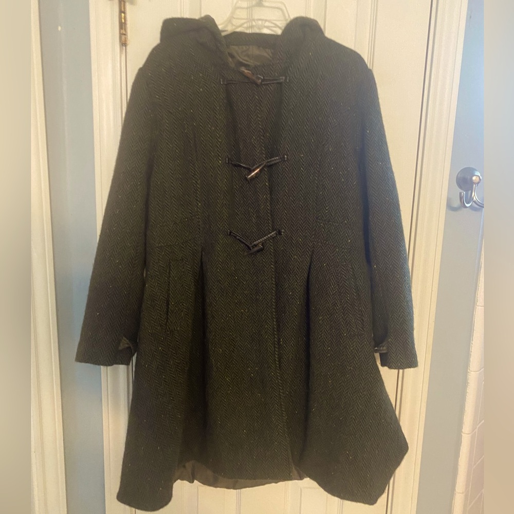 NWOT ModCloth Green Lined Peacoat